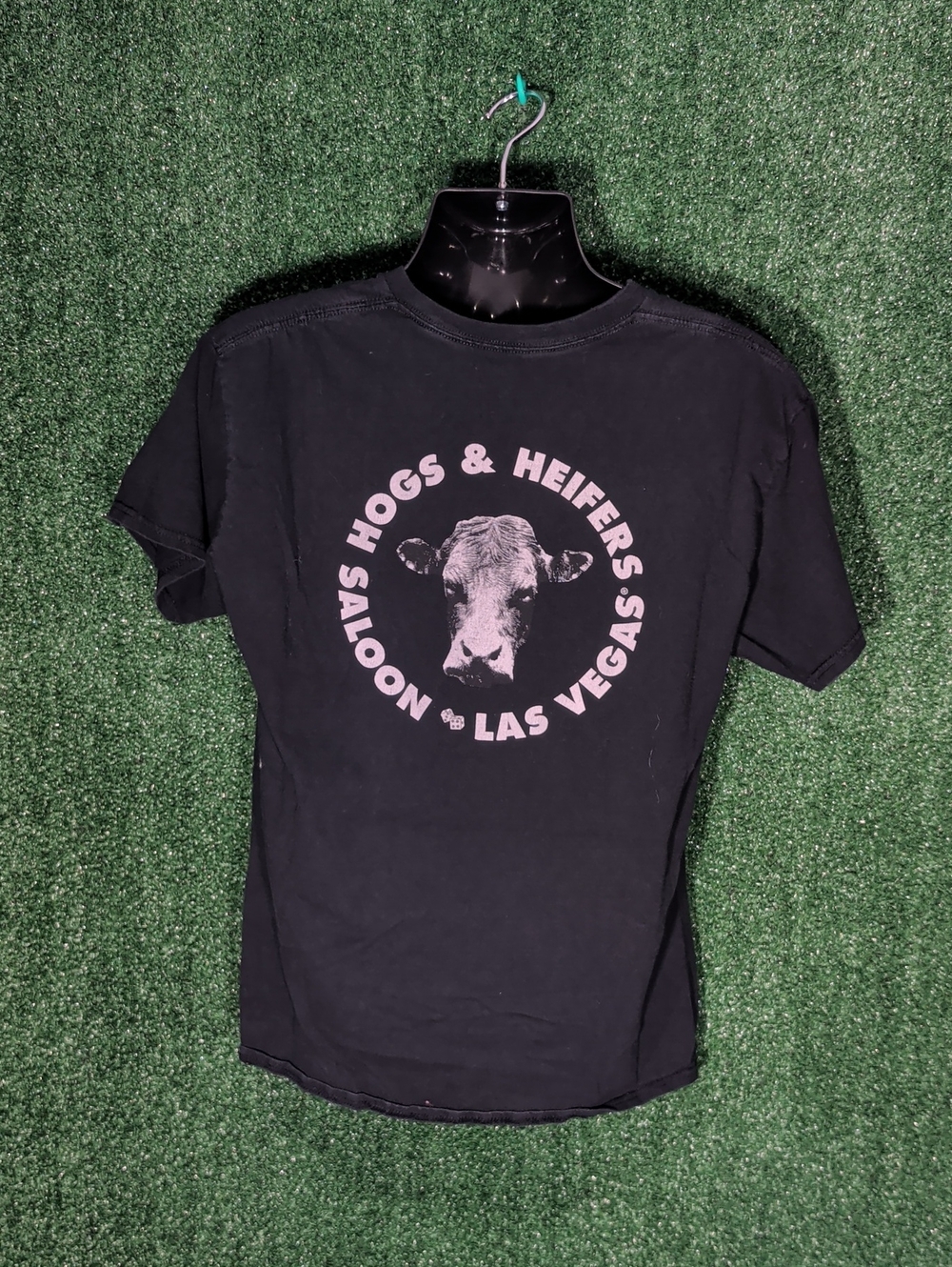 Hogs & Heifers Saloon Las Vegas Faded Black Shirt Men's Size L